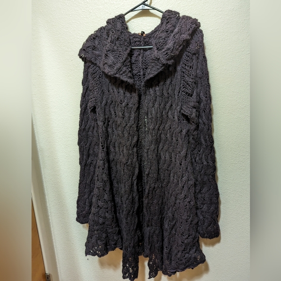 Free People Sweaters - Free People Open Front Crochet Cardi
